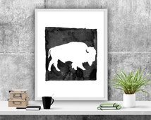 Unique buffalo poster related items | Etsy