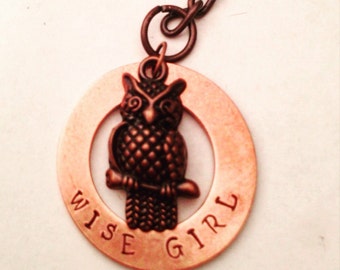 Percy jackson - Annabeth chase - Athena owl - Wise Girl necklace Greek mythology