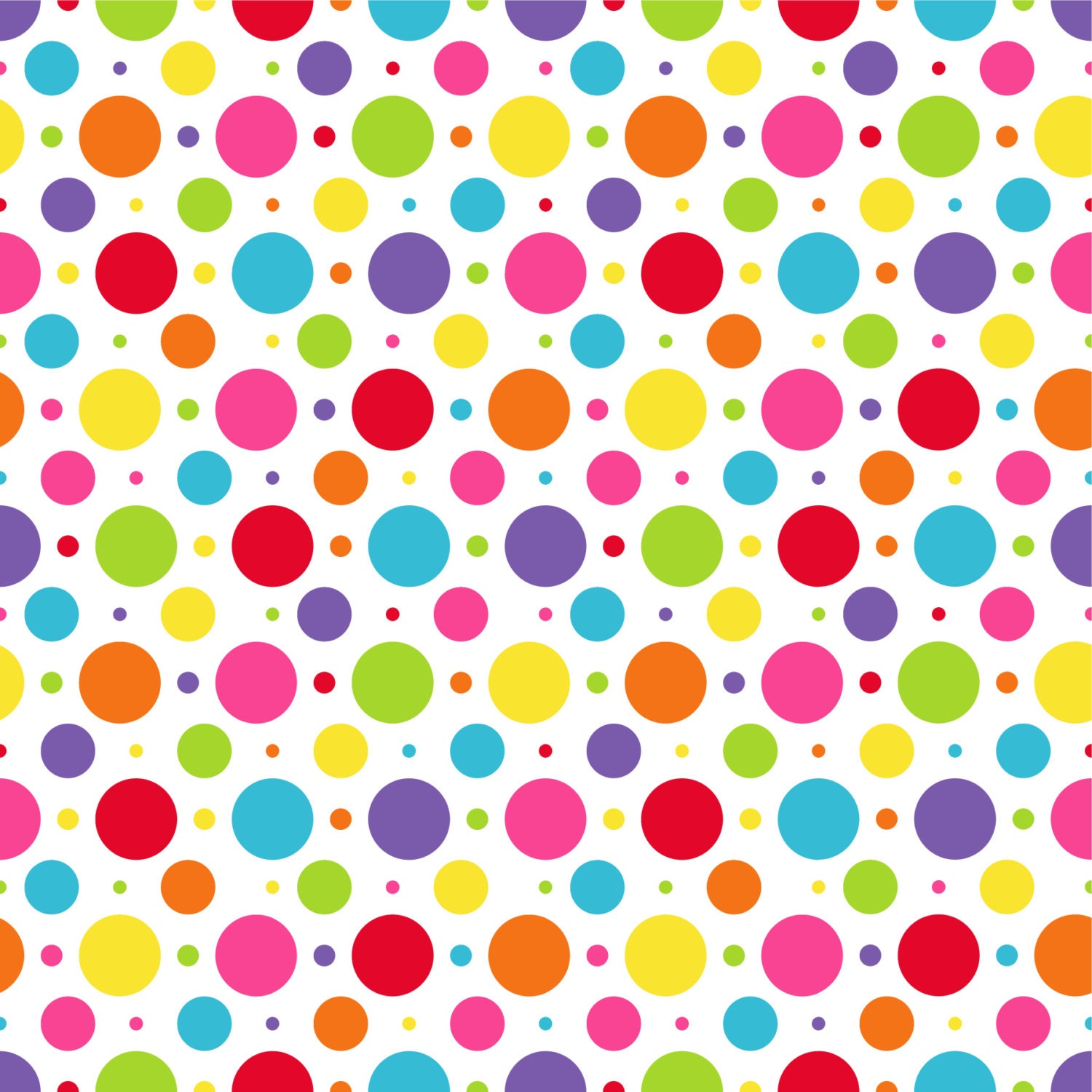 Rainbow Polka Dots Heat Transfer Vinyl Multi by BluegrassPrintCo