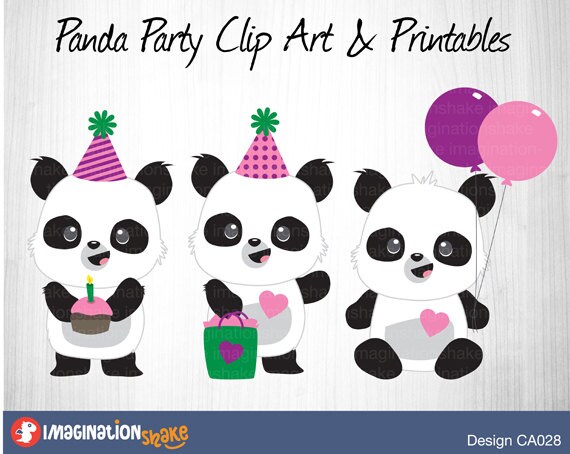 Panda Party Clip Art And Printables Set Ca028 Clipart Panda