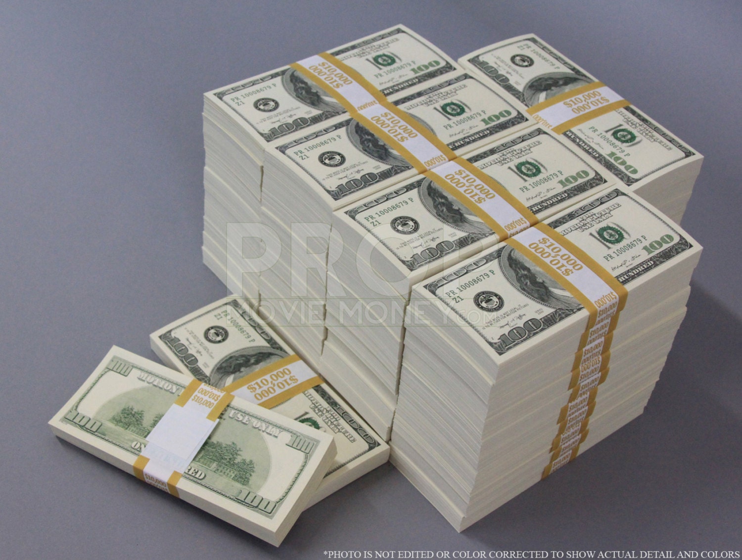 Prop Money Series 2000s 500000 Full Print Stack by PROPMOVIEMONEY