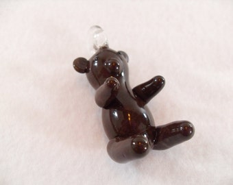 Brown Teddy Bear Necklace Pendant