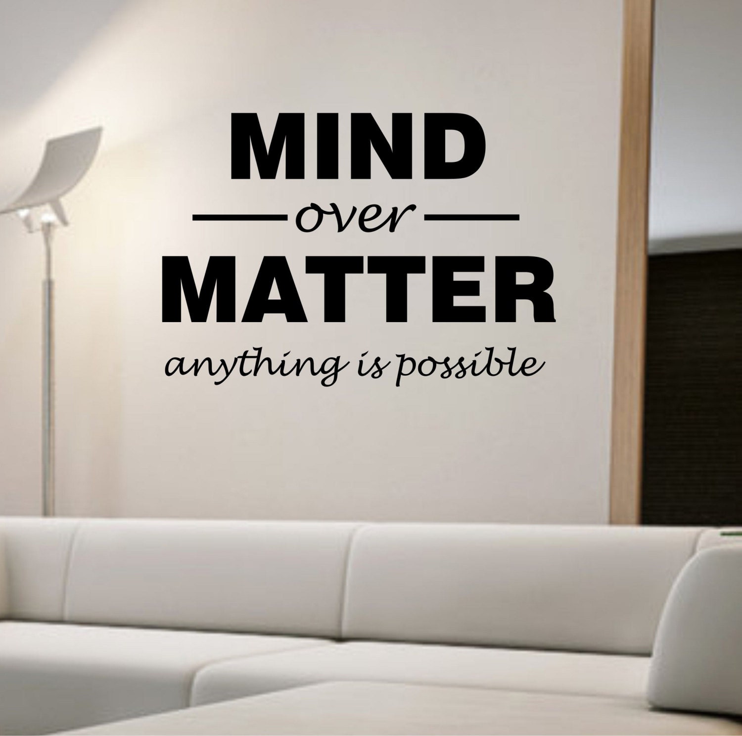 Mind Over Matter QUOTE motivation educationVinyl Wall Decal