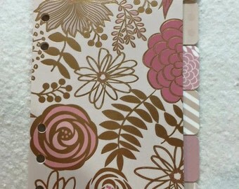Personal Planner Dividers - Pink & Gold