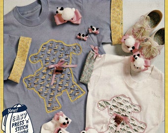 McCalls Creates Lambs & Bunnies, T-Shirt Embroidery Patterns, Transfer Patterns, Embroidery Patterns, Embellishments, Applique Patterns