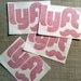 3 Lyft Decals for Lyft Drivers Window Vinyl One 8 x by YPMPrint