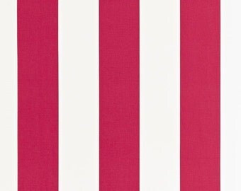 SCHUMACHER CLASSIC MODERN Stripes Fabric 10 Yards Crimson