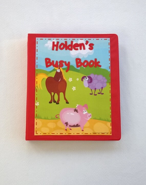 Farm Toddler Dry Erase Velcro Activity Book by LittleLennons