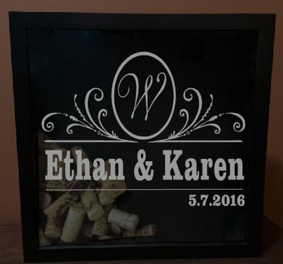 Wine Cork Holder Monogrammed & Personalized by sketchedglass