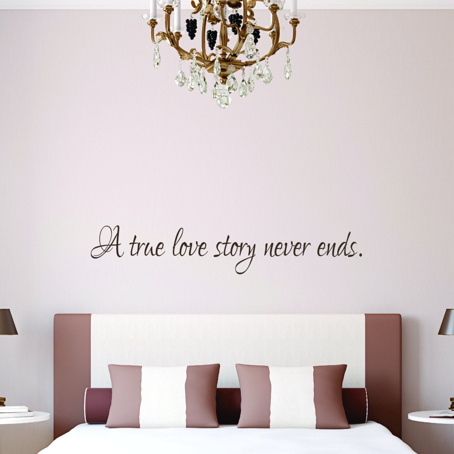 A True Love Story Never Ends Wall Decal Sticker