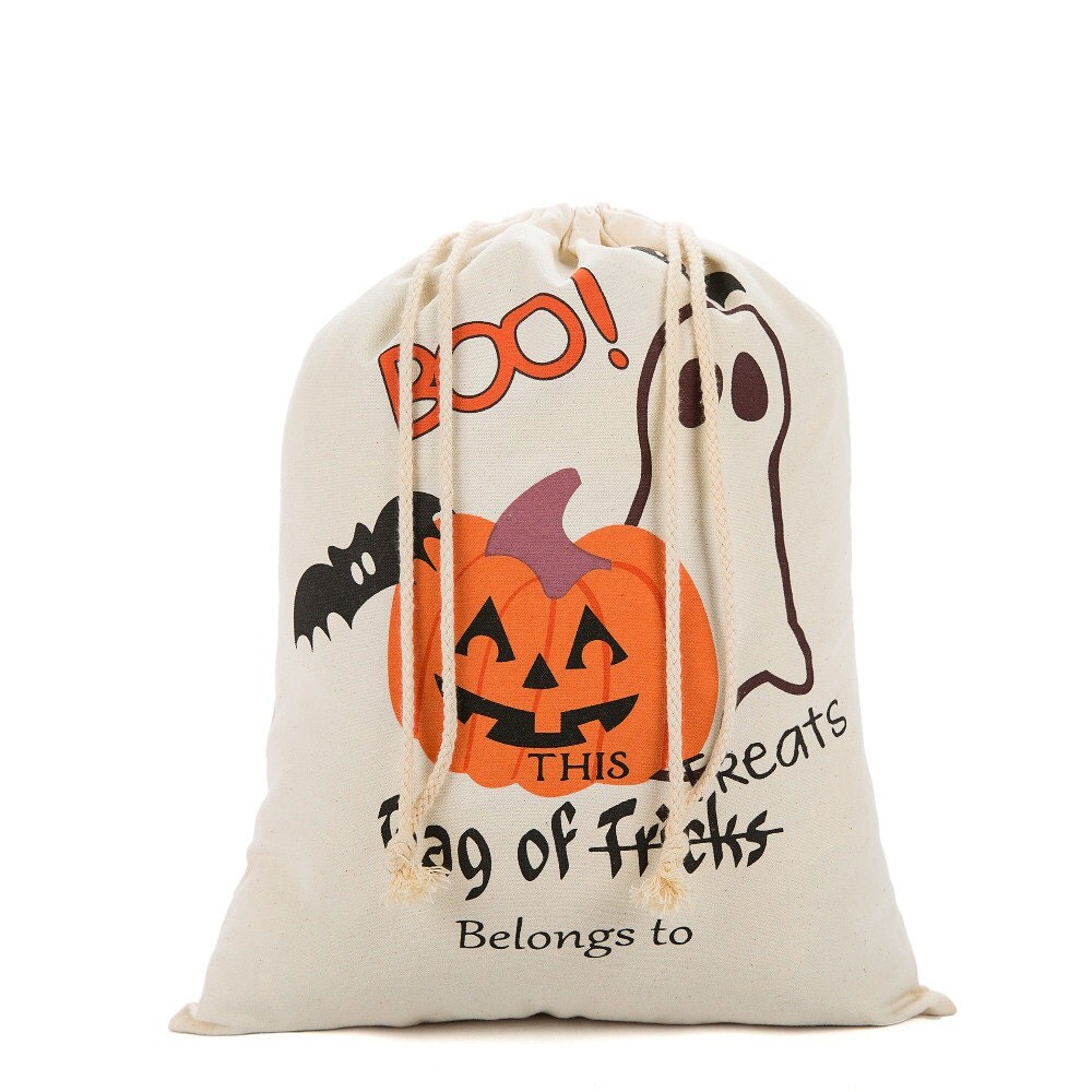 Personalized Halloween Bag. Trick or Treat Bag. by SewHoosier