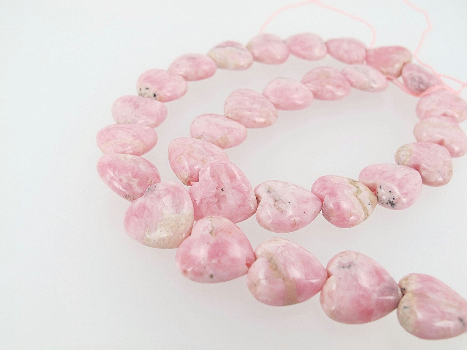 thumbnail image 2 of Natural Pink Rhodochrosite Bead – 12mm Round Genuine Stone – Single Bead #14343 2 of 3