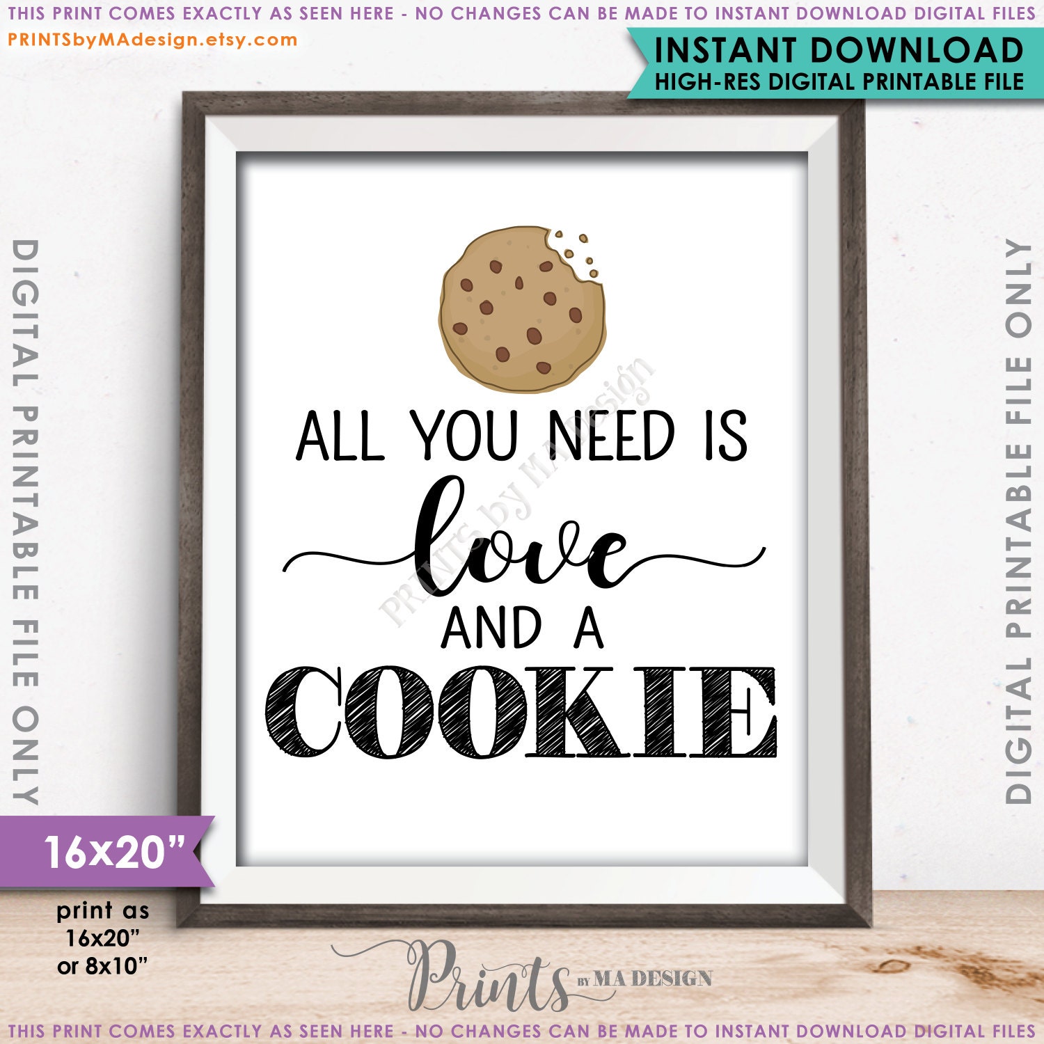 Cookie Sign, All You Need is Love and a Cookie Display, Cookie Bar