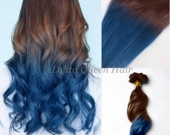 Leichte Türkis Ombre menschlichen von LolitaQueenHair auf Etsy  width=