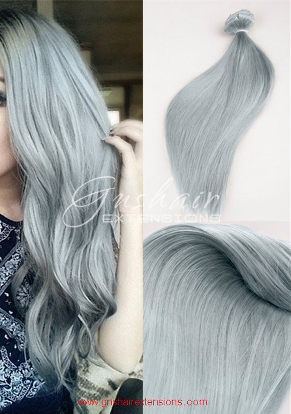 Silver Ombre Hair ExtensionsHuman hair by OmbreHairCustomed
