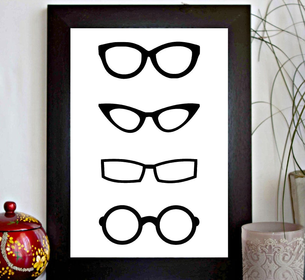 Eyeglass Printable Wall Decor Spectacles Wall Art Eye