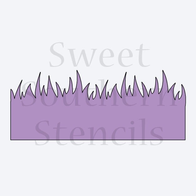 Grass Stencil by SweetSouthernStencil on Etsy