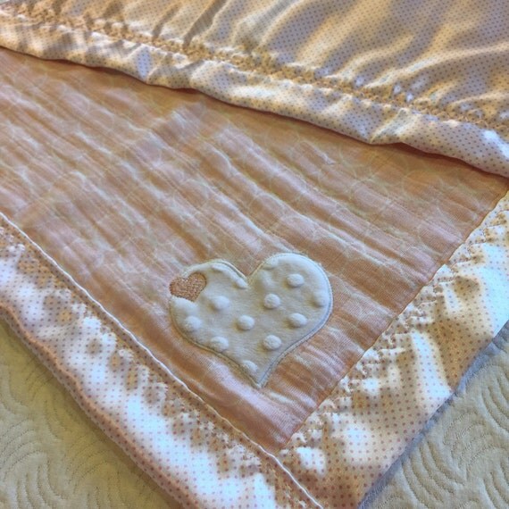 Items similar to Travel Pink Muslin Silky Baby Blanket, Stroller