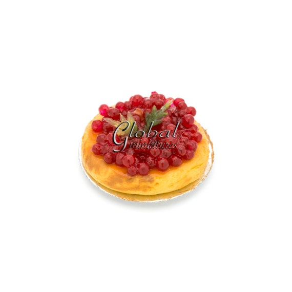 Dollhouse Miniatures Luxurious Raspberry Round by GlobalMiniatures