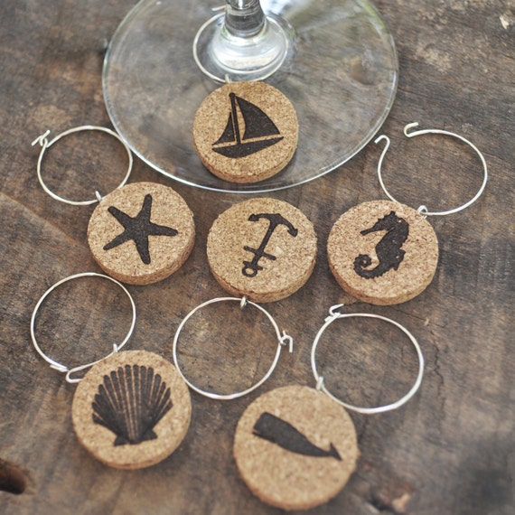 Wine Glass Charm Nautical Wine Charms Wine Charms Beach