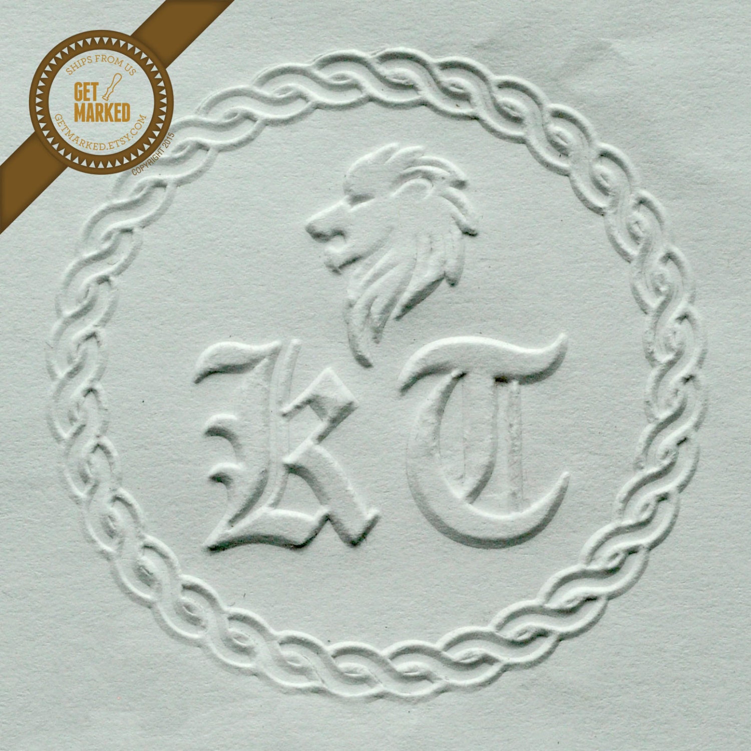 Lion Customized Embosser Stamp Template by Get Marked