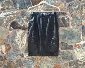 Vintage Leather High Waisted Mini Skirt