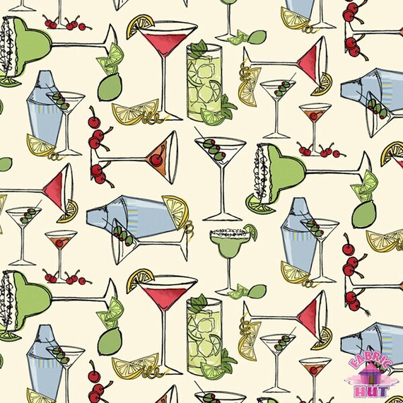 Happy Hour Martini Glass Fabric Margarita by