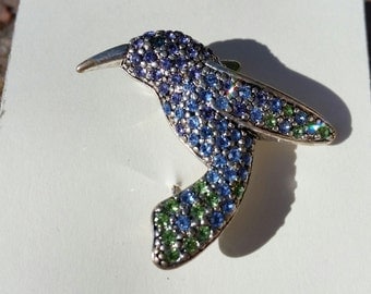 Monet Hummingbird Brooch