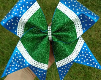 Custom Cheer Bow YOU PICK COLORS Big Cheer Bow By CraftyOhBows