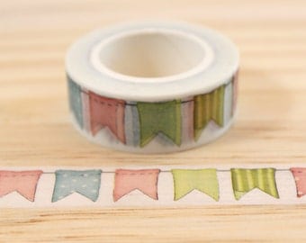 Masking tape flags, Washi tape, adhesive tape, decorative tape, scrapbooking
