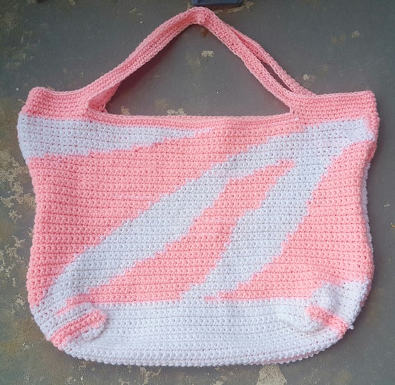 Zebra Print XL Tote crochet pattern crochet purse crochet