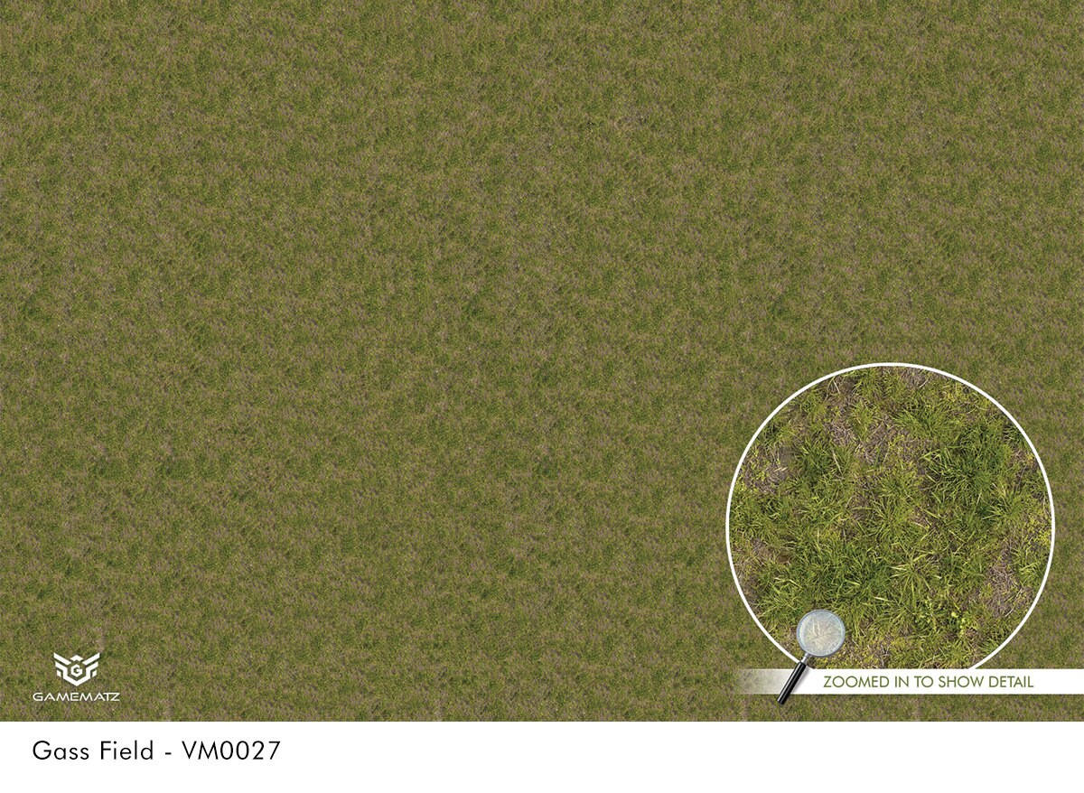 Grass Field Tabletop War Gaming Mat VM0027