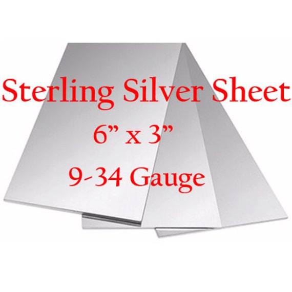 925 Sterling Silver Sheet Solid 6 x 3 inch 15.24cm x