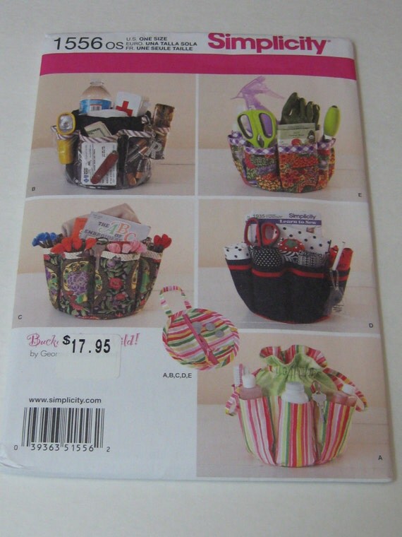 Simplicity 1556os Sewing Pattern Buckets Gone Wild All of the