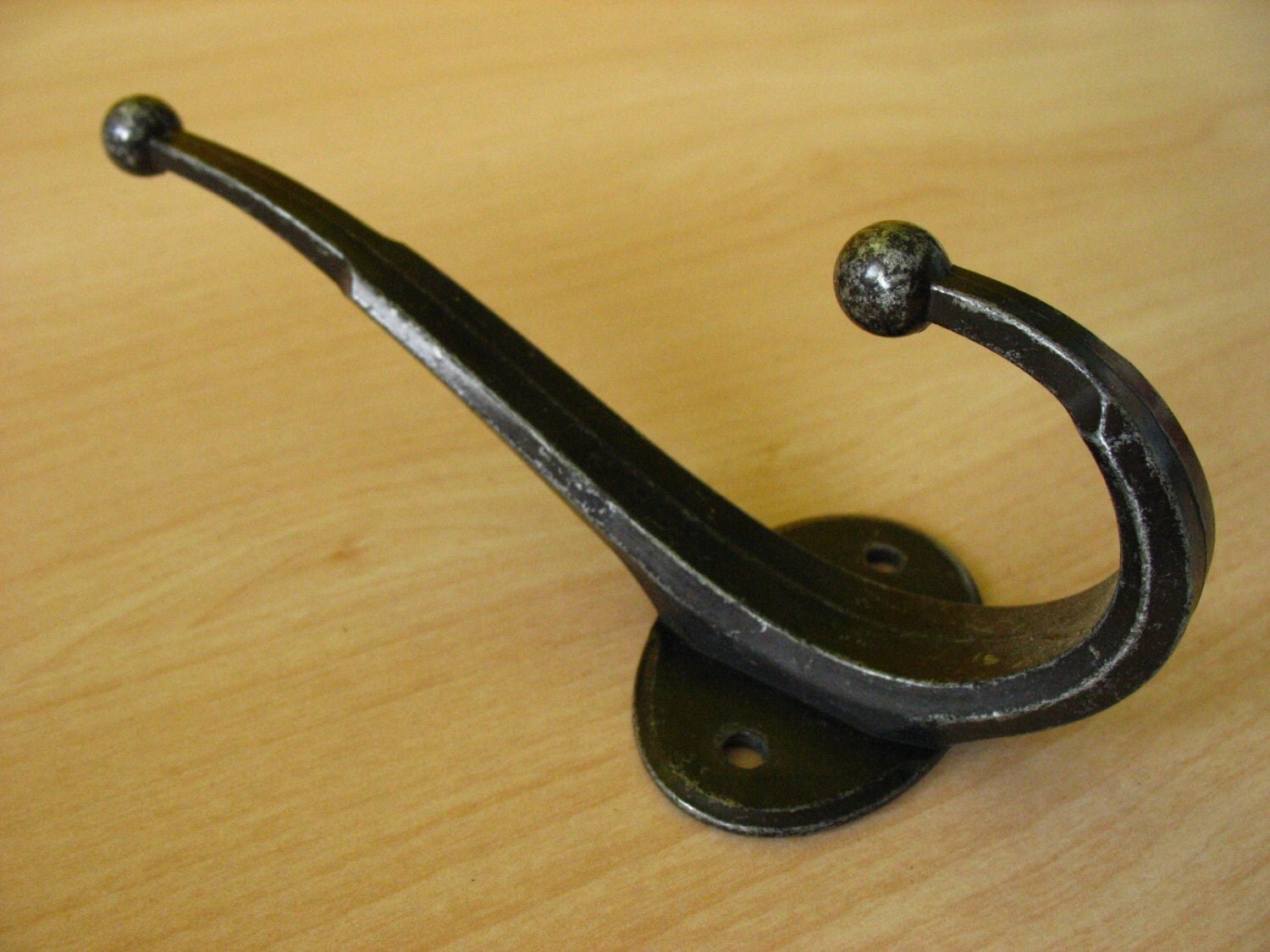 Vintage Cast Iron Coat and Hat Hooks.