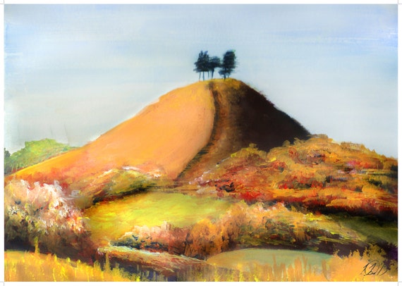 Colmers Hill Landscape English Art Countryside Art Woodland