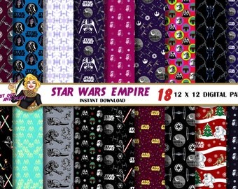 Star Wars digital paper, Darth Vader digital paper, Empire ,Star Wars pattern, Star wars scrapbook, Star Wars background, Scrapbooking Paper