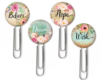 Inspirational Planner Clip, Planner Clip, Planner Accessories, Page Clip, Planner Clip Set, Journal Clip, Planner Paper Clip