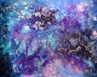 Purple Galaxy Painting