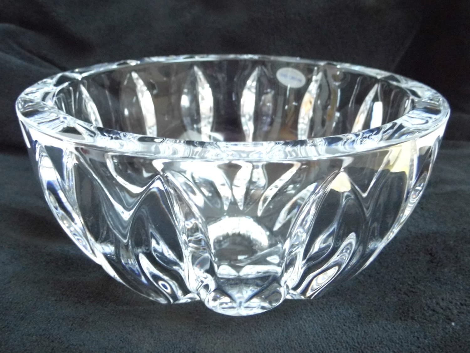 Vintage Lead Crystal Bowl Cut Glass Large Decorative Bowl Ice