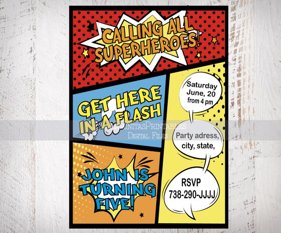 Tarjetas De Cumpleaños Gratis Superheroes