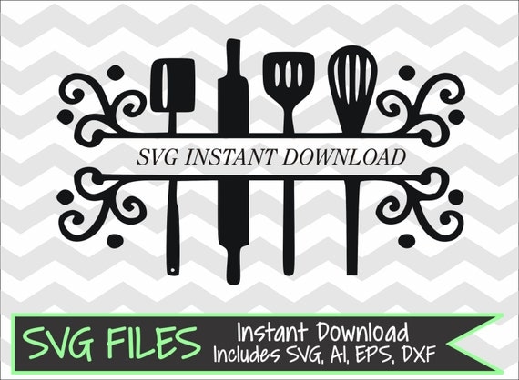 Download Split Kitchen Utensils SVG DXF eps ai Cutting File for by ...