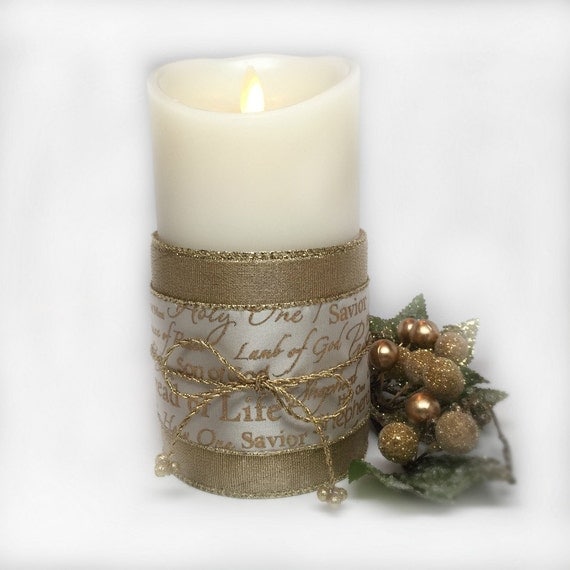 Items similar to Christmas Decorating Ideas Flameless Candles