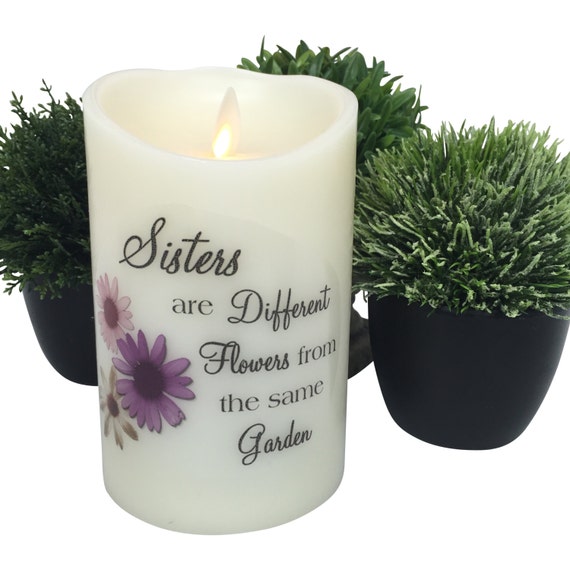 Flameless Candle Sister Gift LED Candle by TheCustomCandlePlace