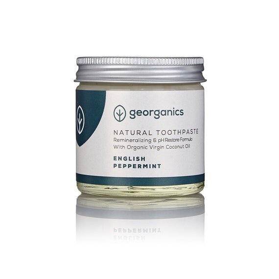  Natural Organic Coconut Oil Whitening Toothpaste - English Peppermint