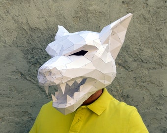 Make Your Own Werewolf Mask. | Papercraft Werewolf | Halloween Mask | Halloween Costume | Wolf Mask | Plain Papyrus | Teenage Werewolf