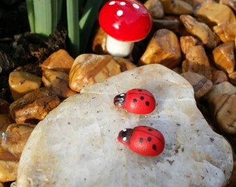 Fairy garden miniature ladybug, dollhouse ladybug , fairy ladybug, terrarium ladybug, fairy garden accessories