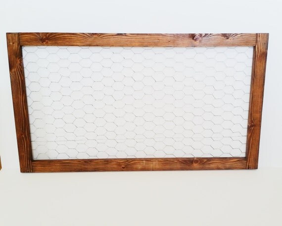 Framed Chicken Wire Frame Brown Rustic Wall Decor By The2littlels 