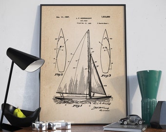 Sailboat Wall Art sailboat blueprint | etsy Sailboat Wall Art sailboat blueprint | etsy