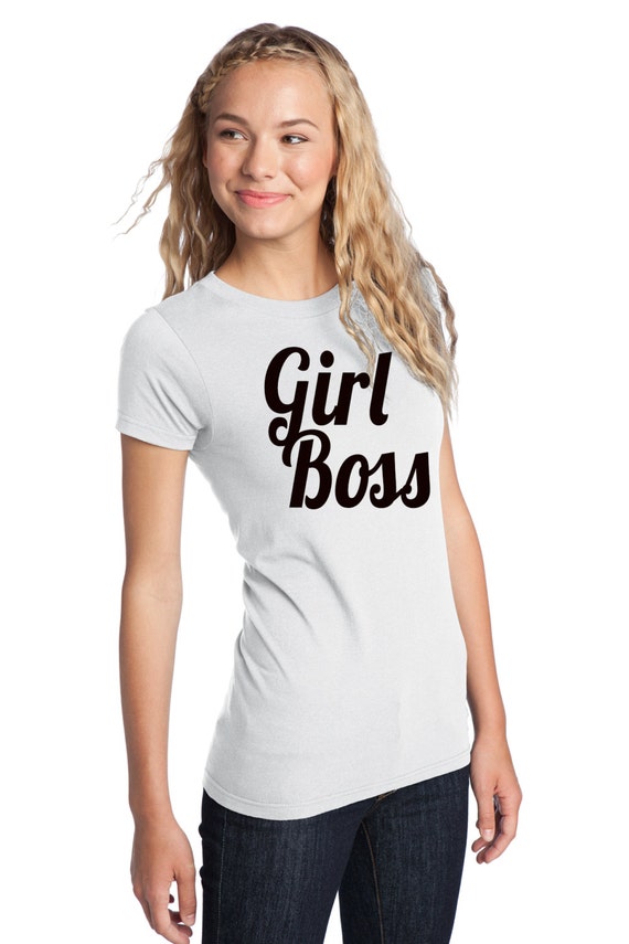 Girl Boss Women's' Fitted T-Shirt. Girl Power.